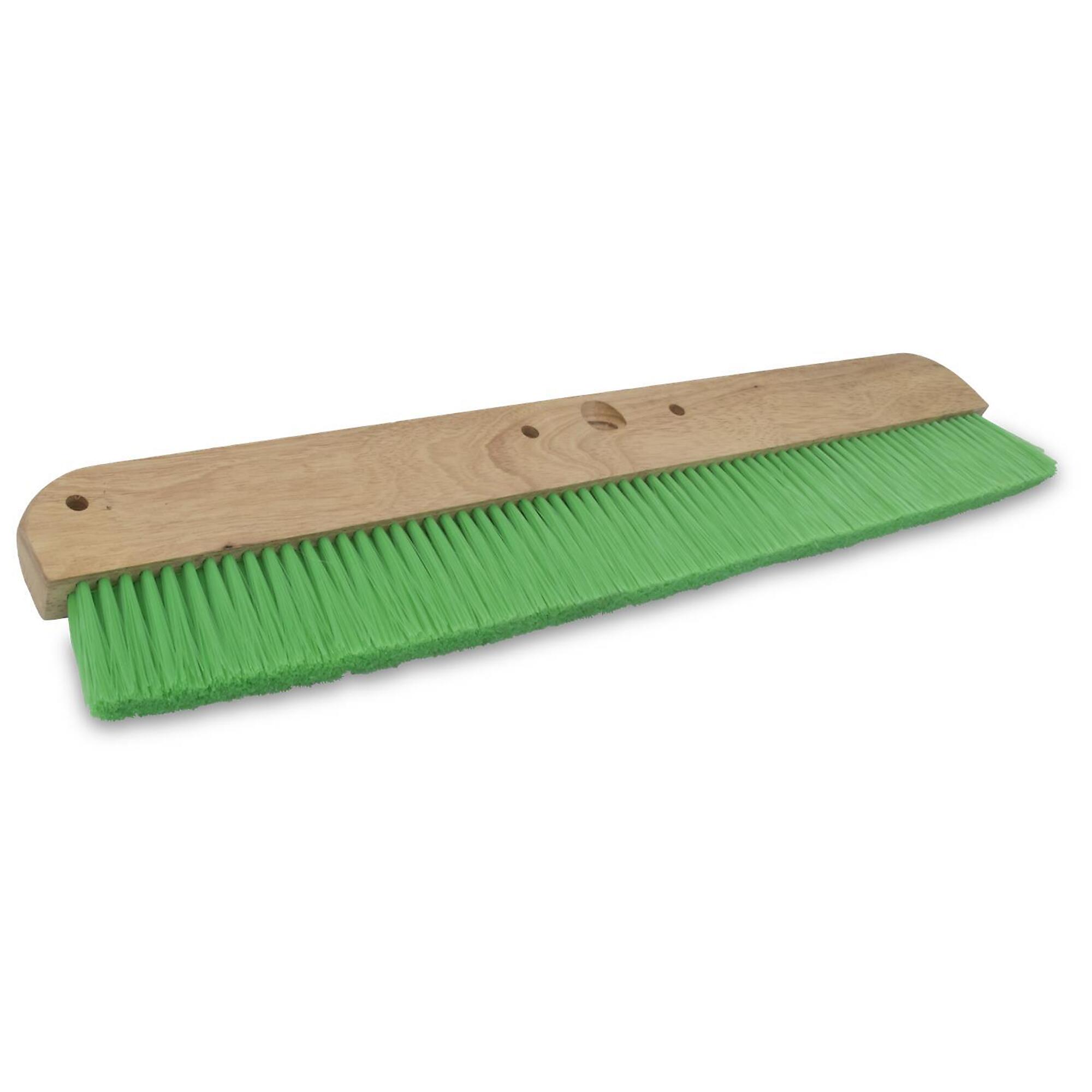 Marshalltown Concrete Broom - 36in., Green Nylon Bristles, Wood Back, Model# 6561